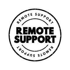Poster - Remote Support - action of providing technical support once a remote access connection is established, text concept background