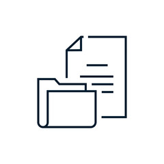 Poster - Business document organization concept. Vector icon isolated on white background.