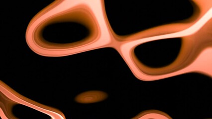 Aufkleber - Pattern with moving energy lines. Design. Curved oval lines move and change in energetic pattern. Liquid lines of energy change in pattern on black background