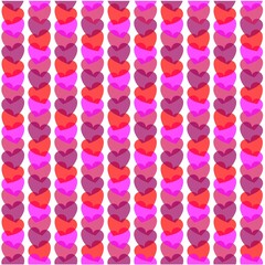 Sticker - overlapping heart verical stripe vector pattern.eps