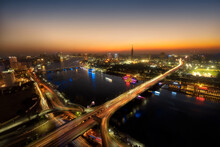 Cairo, Egypt At Night Taken In January 2022