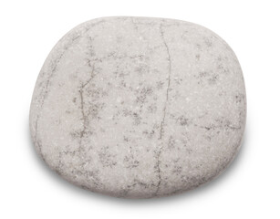 Aufkleber - Pebble. Smooth red  sea stone isolated on white background with shadows, clipping path  for isolation without shadows on white