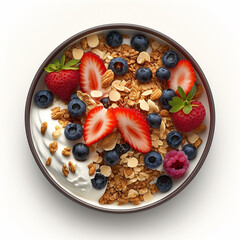 Sticker - Healthy Granola, Yogurt and Berries Breakfast