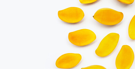 Tropical fruit, Mango on white