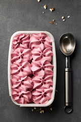 Canvas Print - box of pink ice cream