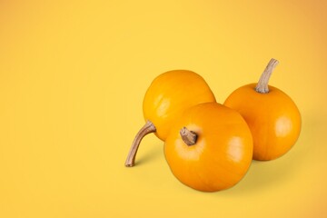 Canvas Print - Fresh ripe Pumpkin on colored background