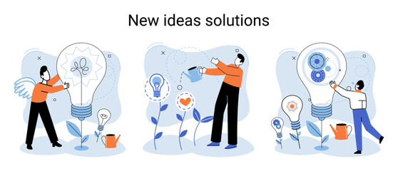 Wall Mural - Idea and creative metaphor. Smart business opportunities, direction of development, search for new solutions and direction of development. New business idea of leadership. Investing in innovation