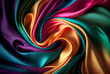 Beautiful colorful abstract silk fabric blanket background, happy mood