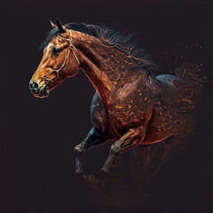 Wall Mural - Horse Equine Equestrian Stallion Mare Animal Portrait Vector Art  