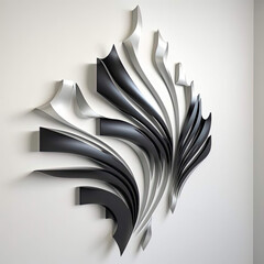 Shiny wall art sculpture - Generative AI