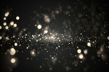 Abstract black and white glitter bokeh background. Generative AI.