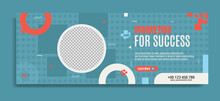 Business Webinar Horizontal Banner Template Design. Very Suitable For Online Class Programs, Marketing, Etc.
