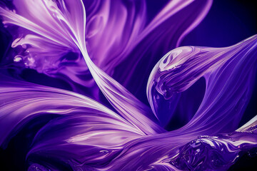Wall Mural - purple liquid, swirl background, generative ai art illustration
