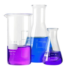 Wall Mural - flask with liquid isolated