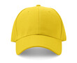 Yellow cap isolated on white background.