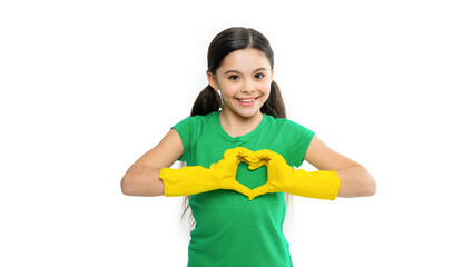 teen girl cleaner do housework on background. photo of girl cleaner do housework.