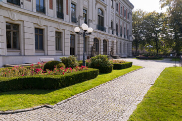 The surroundings around the palace in Pszczyna, the architectural pride of Silesia.
