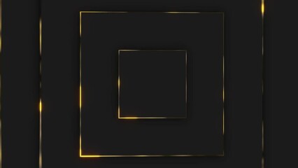 Poster - Elegant Golden Luxury Background/ 4k animation of an abstract deluxe background with gold outline shapes fading in with depth of field blur effect