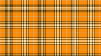 Wall Mural - vivid orange plaid pattern contrast with brown and white color wallpaper