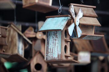 Wall Mural - wooden birdhouse