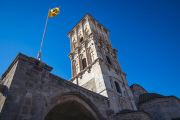 Sticker - Church of Saint Lazarus on Saint Lazarus Square in Old Town of Larnaca city, Cyprus island country