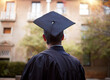 © K.A./peopleimages.com - Thinking graduate, man or vision on university campus, college event or school graduation ceremony and future goals. Graduation cap, robe or student with education, learning or employment opportunity