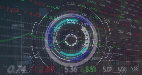 Poster - Animation of scope scanning and financial data processing