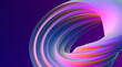 © Denis Kirichkov/Stocksy - Bright abstract rainbow twist shape.
