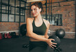 © K.A./peopleimages.com - Fitness, medicine ball and exercise of a woman at gym doing weight training for body wellness, health and energy. Sports female with equipment for strong muscle power, balance and healthy lifestyle