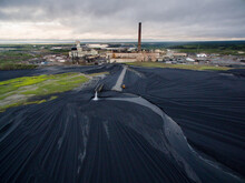 Aerial View Of Nickel Mine And Smelter, Thompson, Manitoba, Canada