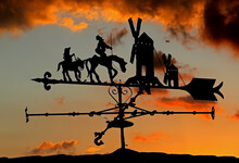 Weathercock Of Don Quijote And Sancho And Windmills Castilla La Mancha