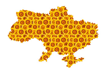sunflowers meadow peacefull map of ukraine