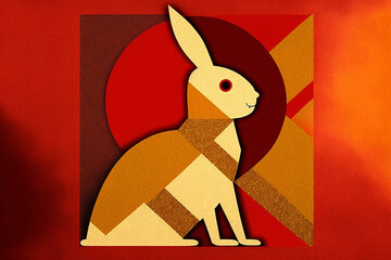 Wall Mural - abstract rabbit 