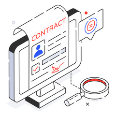 Canvas Print - Online Contract 