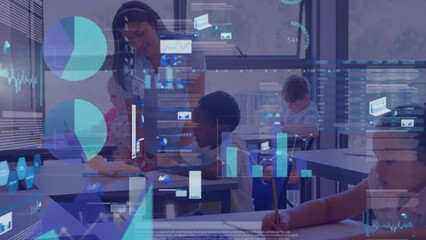 Poster - animation of graphs and computer languages over diverse teacher assisting students in classroom