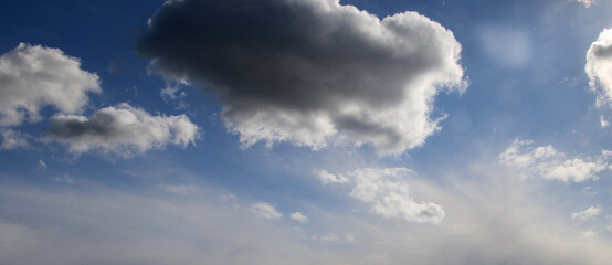 Wall Mural - Clouds on blue sky, nature background