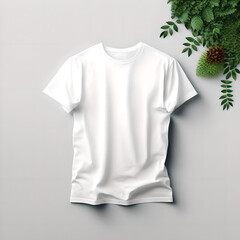 Wall Mural - Mock up t-shirt created with Generative AI technology