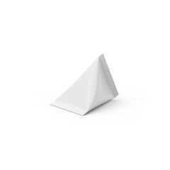 blank white triangular juice package