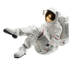 Wall Mural - astronaut posing like space parson in-universe 3d render with transparent background
