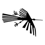 Fototapeta  - Geoglyph of the condor from Nazca on transparent background
