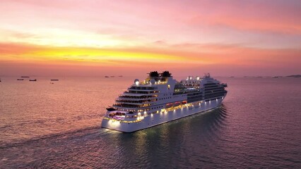 Wall Mural - valentine’s day cruises. stern of cruise ship, cruise liners beautiful white cruise ship above luxur