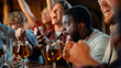 © Gorodenkoff - Stressed African Man Watching a Live Soccer Match on TV in a Sports Bar. Excited Fans Cheering and Shouting. Young Black Male Nervous for His Team at Football World Cup.