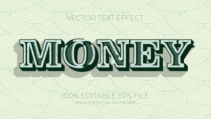 Wall Mural - money text effect style, EPS editable text effect