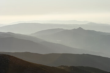 Canvas Print - Misty mountain layers