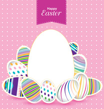 Easter Day Card 5 Vector Image
