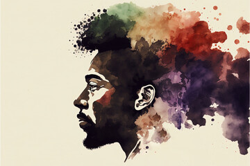 Wall Mural - Black history month illustration Ai generated