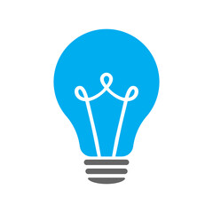 Poster - Lamp icon. The concept of an idea. Illustration.