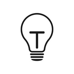 Poster - Lamp icon. The concept of an idea. Illustration.