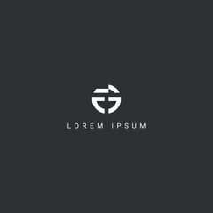 Creative minimal FG GF letter business logo initial based Monogram icon vector.