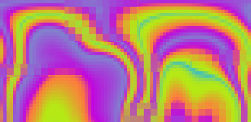 Aufkleber - Texture of a glitched and distorted computer screen with random pixel noise.